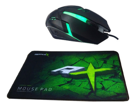 Kit Gamer Mouse Led y Pad Reptilex 016