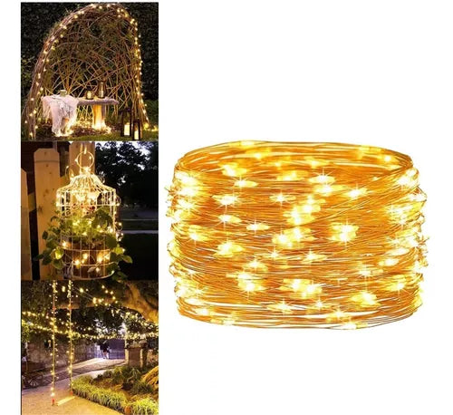 Luces Led Guirnalda Calida 50 Mtr Boda